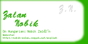 zalan nobik business card